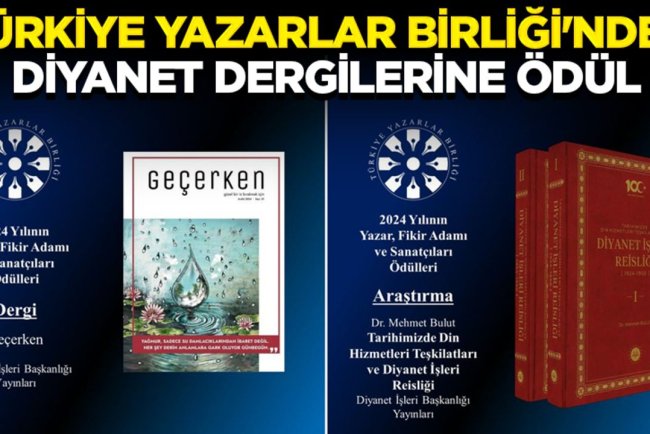 Türkiye Yazarlar Birliği'nden Diyanet dergilerine ödül