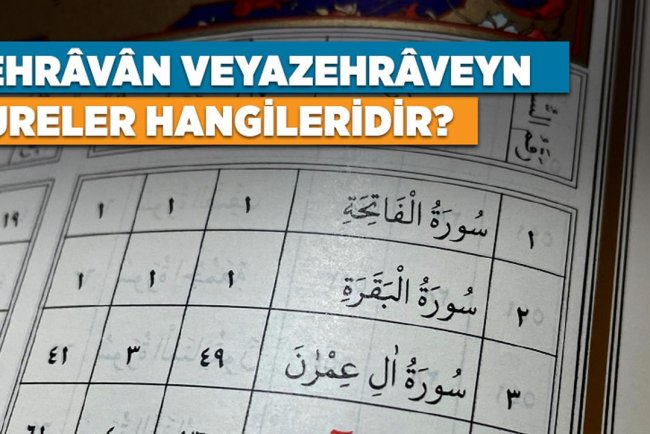 Zehravan olarak bilinen sureler hangileridir?