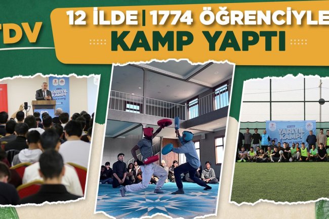 TDV, 12 ilde 1774 öğrenciyle kamp yaptı