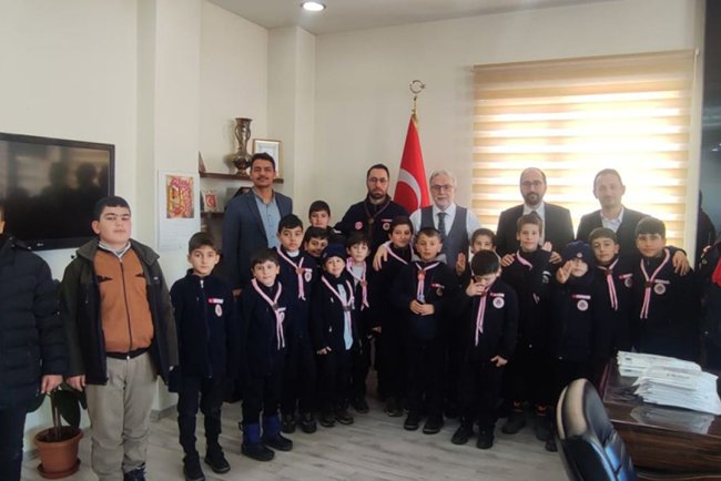 Minik izcilerden müftülüğe ziyaret