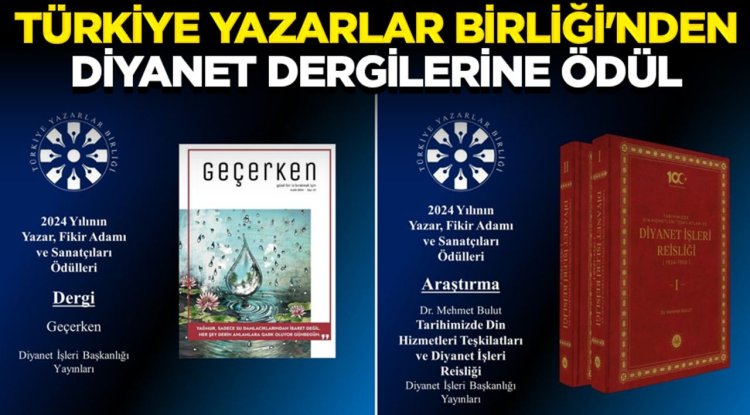 Türkiye Yazarlar Birliği'nden Diyanet dergilerine ödül