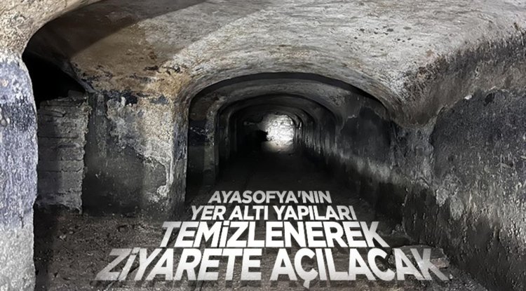 Ayasofya'nın yer altı yapıları temizlenerek ziyarete açılacak
