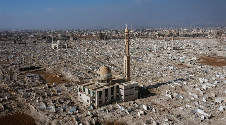 Devrik rejimin Şam'da savaşta yıkılmayan yapıları dahi yıktığı ortaya çıktı