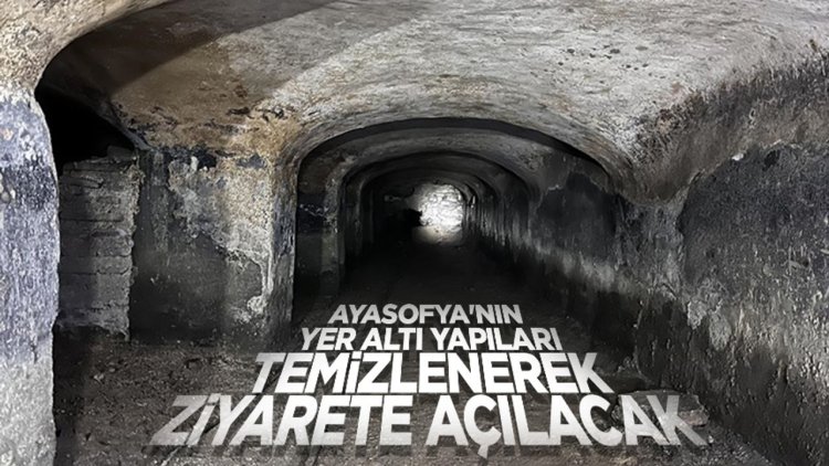 Ayasofya'nın yer altı yapıları temizlenerek ziyarete açılacak