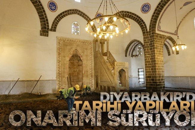 Diyarbakır'da depremde zarar gören tarihi yapıların onarımı sürüyor
