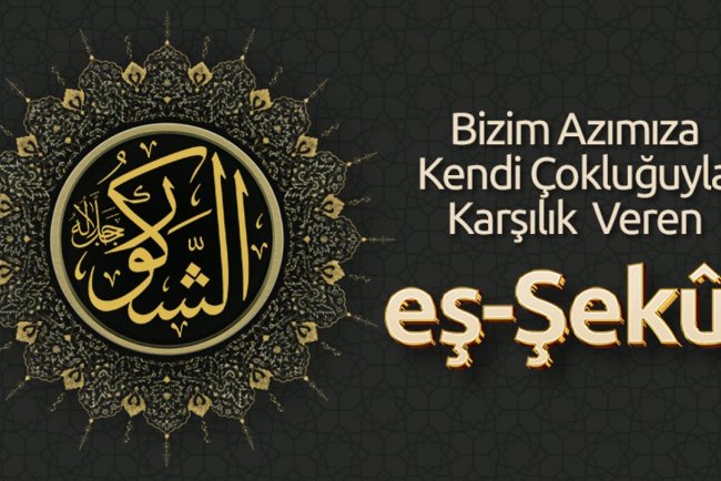 Bizim Azımıza Kendi Çokluğuyla Karşılık  Veren: Eş-Şekûr