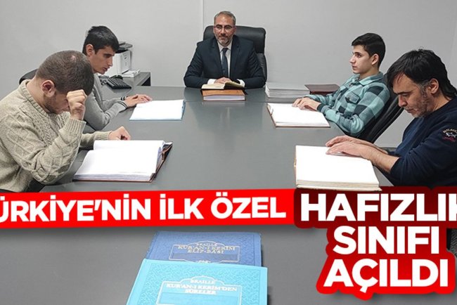Türkiye'nin ilk özel hafızlık sınıfı açıldı