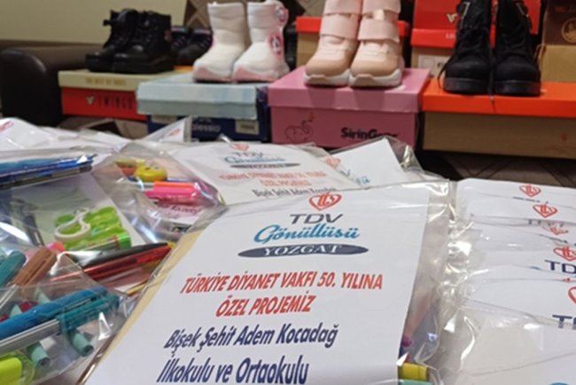 TDV, Yozgat'ta öğrencilerin içini ısıttı