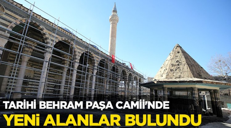 Tarihi Behram Paşa Camii'ndeki çalışmalarda yeni alanlar bulundu