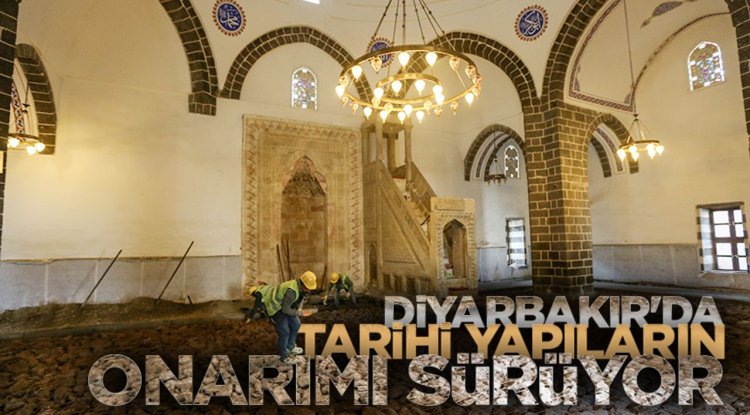 Diyarbakır'da depremde zarar gören tarihi yapıların onarımı sürüyor