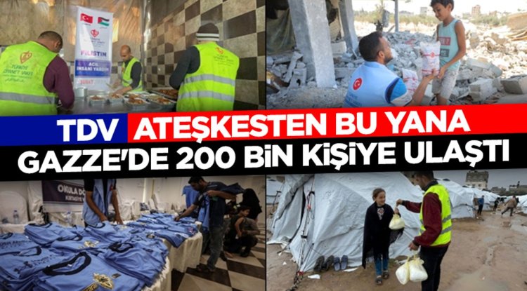 Türkiye Diyanet Vakfı ateşkesten bu yana Gazze'de 200 bin kişiye yardım ulaştırdı