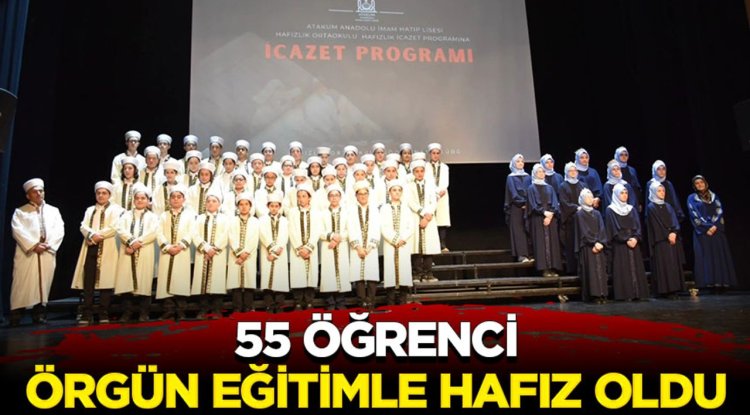 Atakum'da 55 öğrenci örgün eğitimle hafız oldu