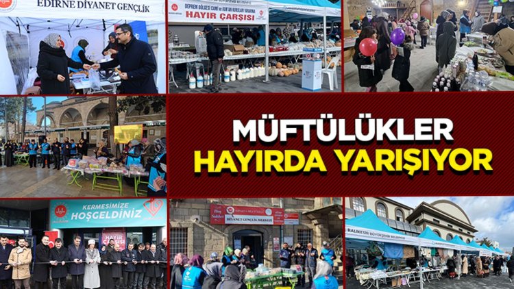 Müftülükler hayırda yarışıyor