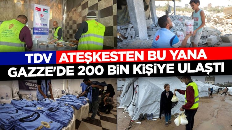 Türkiye Diyanet Vakfı ateşkesten bu yana Gazze'de 200 bin kişiye yardım ulaştırdı