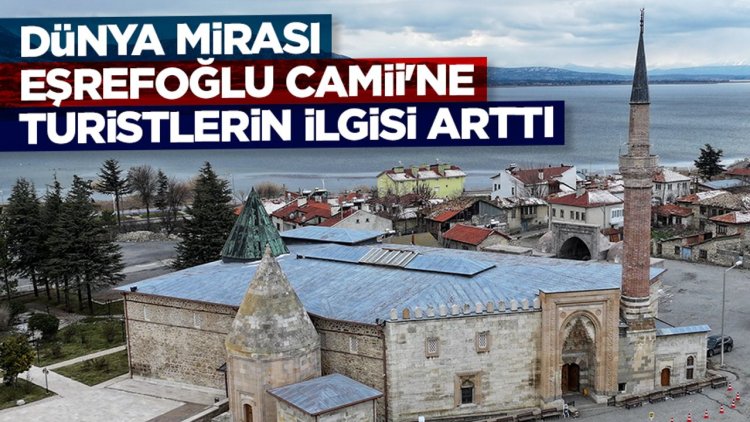 Dünya mirası Eşrefoğlu Camii'ne Koreli turistlerin ilgisi arttı