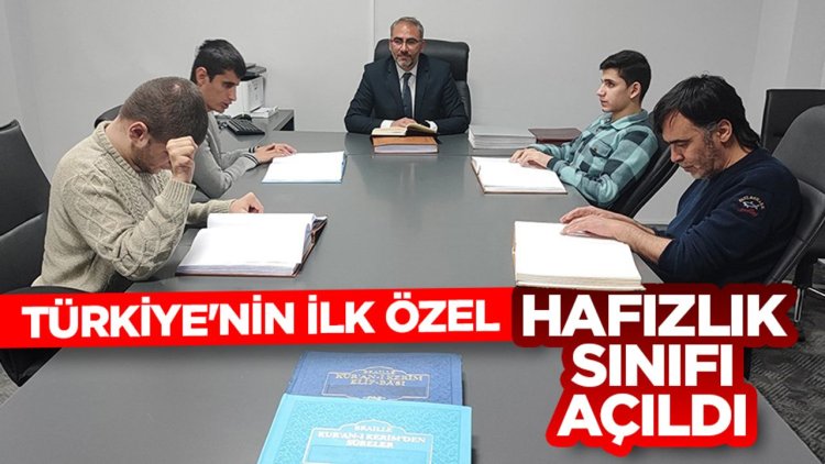 Türkiye'nin ilk özel hafızlık sınıfı açıldı