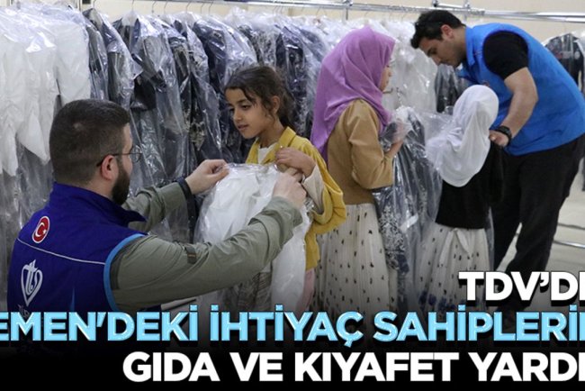 Türkiye Diyanet Vakfından Yemen'deki ihtiyaç sahiplerine gıda ve kıyafet yardımı