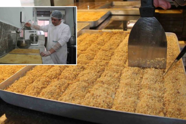 Giresun’un meşhur fındıklı sütlü kadayıfı Ramazan sofralarına tat katıyor