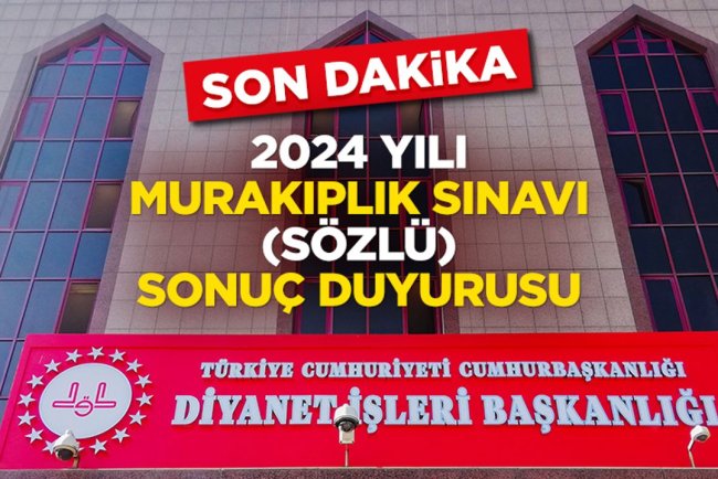 2024 Yılı Murakıplık Sınavı (Sözlü) Sonuç Duyurusu