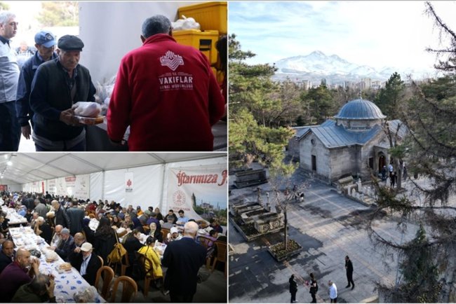 Oruçlarını Mevlana'nın hocası Seyyid Burhaneddin'in ocağında açıyorlar