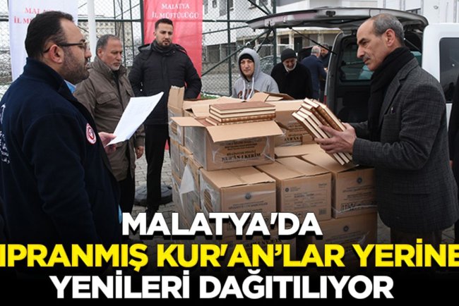 Malatya'da yıpranmış Kur'an-ı Kerimlerin yerine yenileri dağıtılıyor