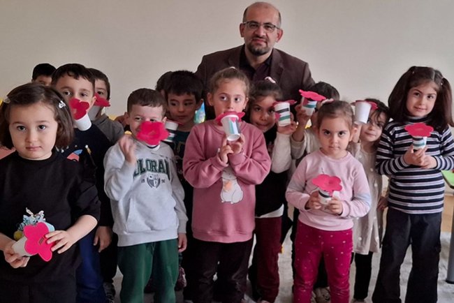 Güneysınır'da minikler Filistin'e destek oldu