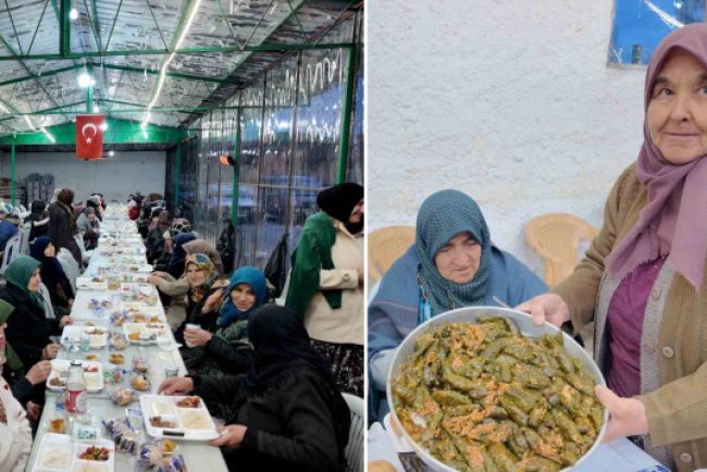 İftar yemeği her akşam bir aileden