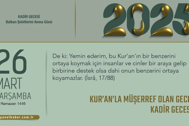Kur’an’la Müşerref Olan Gece: Kadir Gecesi