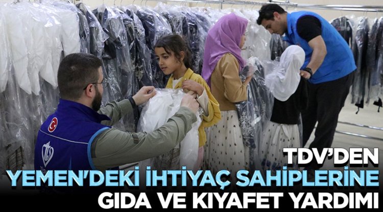 Türkiye Diyanet Vakfından Yemen'deki ihtiyaç sahiplerine gıda ve kıyafet yardımı