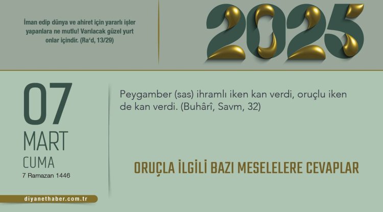 Oruçla İlgili Bazı Meselelere Cevaplar