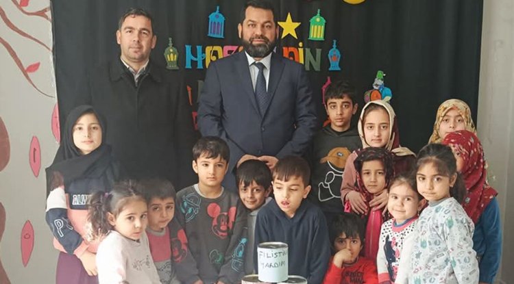 Bağlar'da minikler Filistin'e destek oldu
