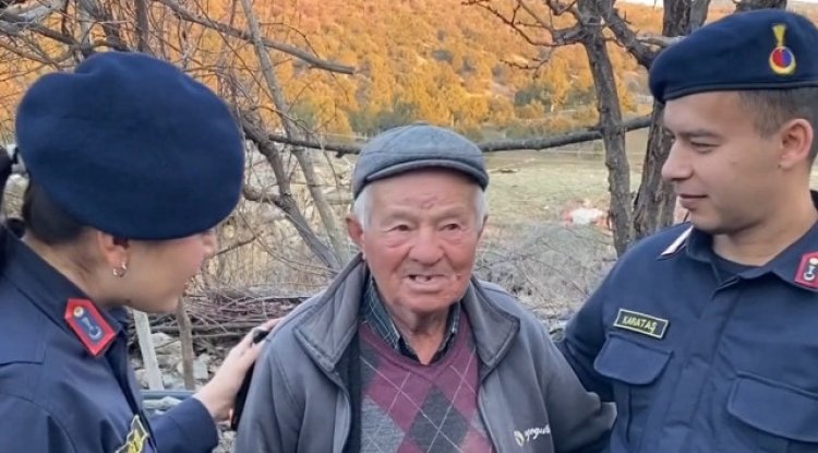 Eskişehir'de jandarmadan Gazi Cemalettin amcaya sürpriz iftar ziyareti