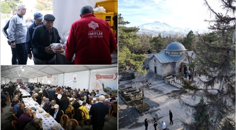 Oruçlarını Mevlana'nın hocası Seyyid Burhaneddin'in ocağında açıyorlar