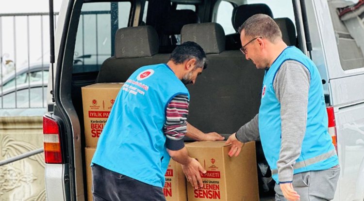 Merkezefendi'de iyilik kolileri dağıtılmaya başlandı