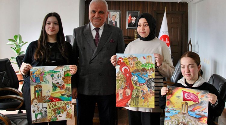 Karabük'te resim yarışması ödülleri verildi