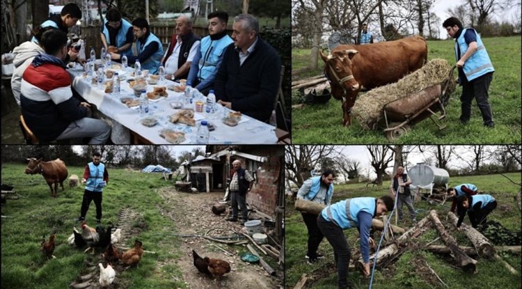 Sinop'ta üniversite öğrencileri ramazanda yaşlıları yalnız bırakmadı