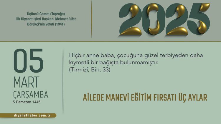 Ailede Manevi Eğitim Fırsatı Üç Aylar