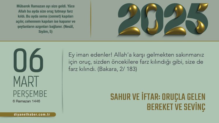 Sahur ve İftar: Oruçla Gelen Bereket ve Sevinç