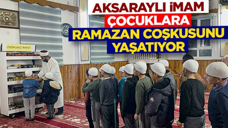 Aksaraylı imam, hediyeler ve oyunlarla çocuklara ramazan coşkusunu yaşatıyor