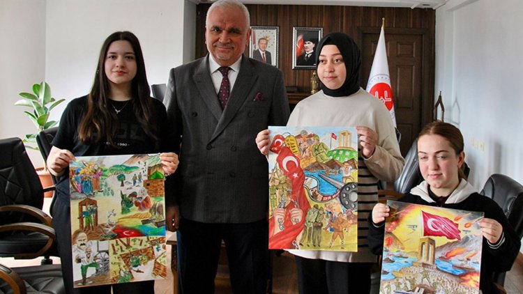 Karabük'te resim yarışması ödülleri verildi
