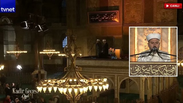 TVNET'te manevi coşku: Ayasofya Camii'nden Kadir Gecesi Özel yayını