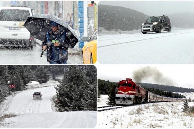 Bazı illerde nisanda kar etkili oldu