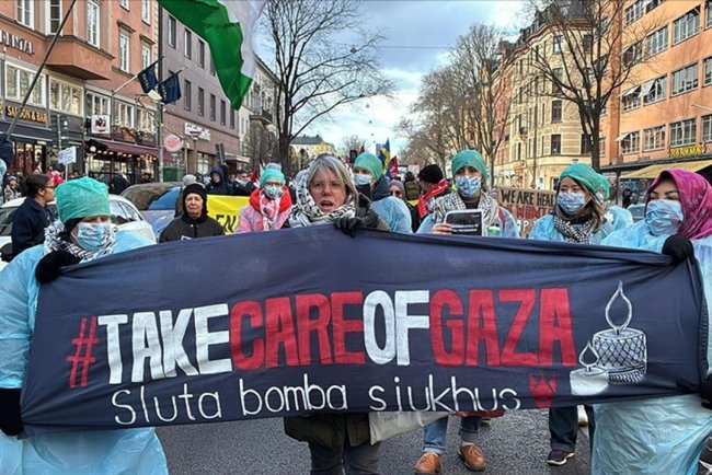 ABD Başkanı Trump'ın Gazze'deki Filistinlileri yerinden etme planı İsveç'te protesto edildi