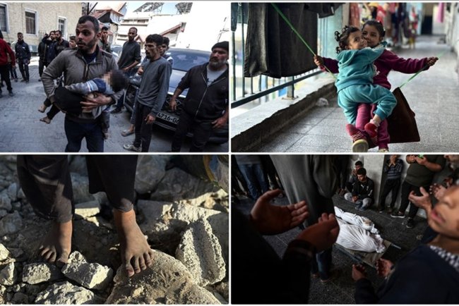 Gazze'deki çocuklar, işgalcilerin katliamı ve açlık kıskacında hayatta kalma mücadelesi veriyor