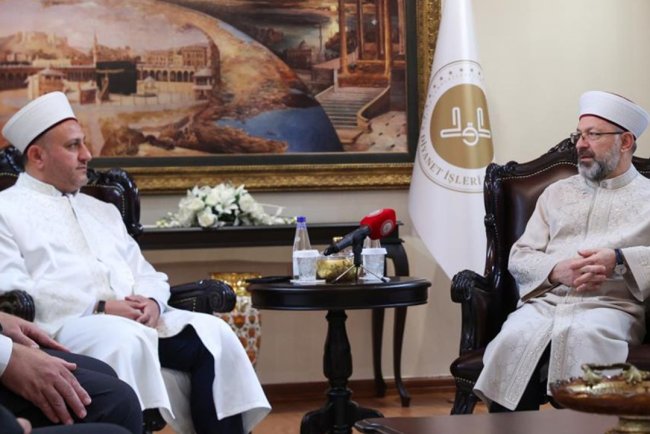 Başkan Erbaş, KKTC Din İşleri Başkanı Moral’ı kabul etti