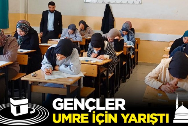 Gençler, umre için yarıştı