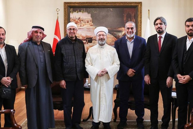 Başkan Erbaş, Filistinli Alimler Heyetini kabul etti