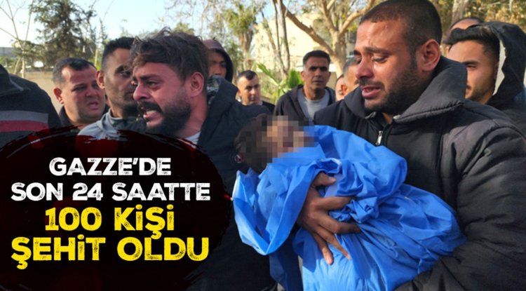 İşgalcilerin Gazze Şeridi'ne son 24 saatte düzenlediği saldırılarda 100 kişi şehit oldu