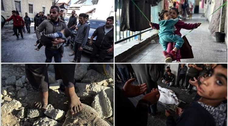 Gazze'deki çocuklar, işgalcilerin katliamı ve açlık kıskacında hayatta kalma mücadelesi veriyor