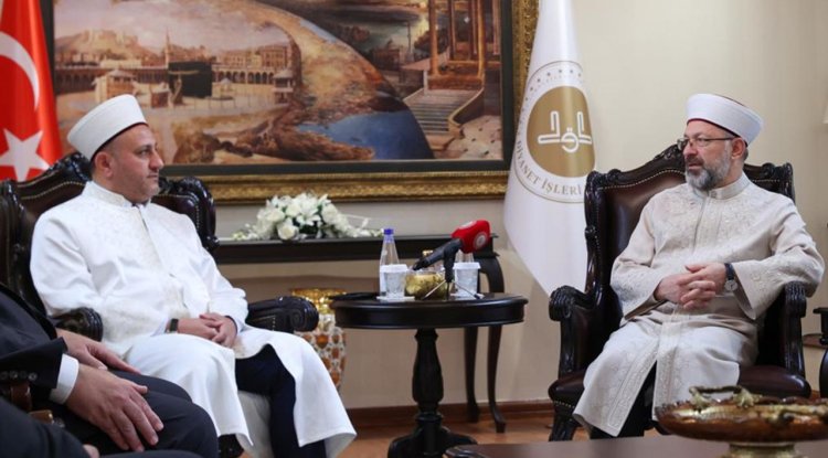 Başkan Erbaş, KKTC Din İşleri Başkanı Moral’ı kabul etti